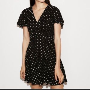 Express Polka Dot Black Dress Size 8